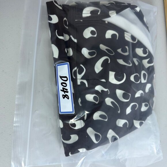 Vintage Y2K Silhouette Solutions Halter Tankini Top Brown & White Abstract Print - Picture 14 of 14